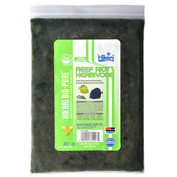 Hikari® Bio-Pure® Reef Riot Herbivore™ Frozen Fish Food Hikari® Bio-Pure® Reef Riot Herbivore™ Frozen Fish Food
