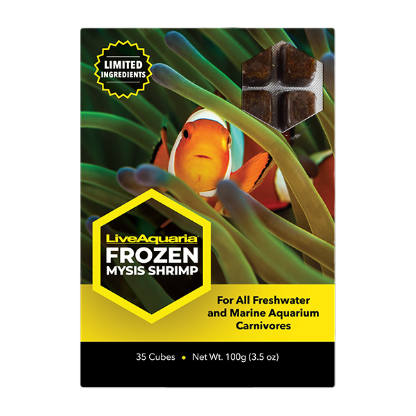 LiveAquaria® Frozen Mysis Shrimp - 3.5 oz Cubes